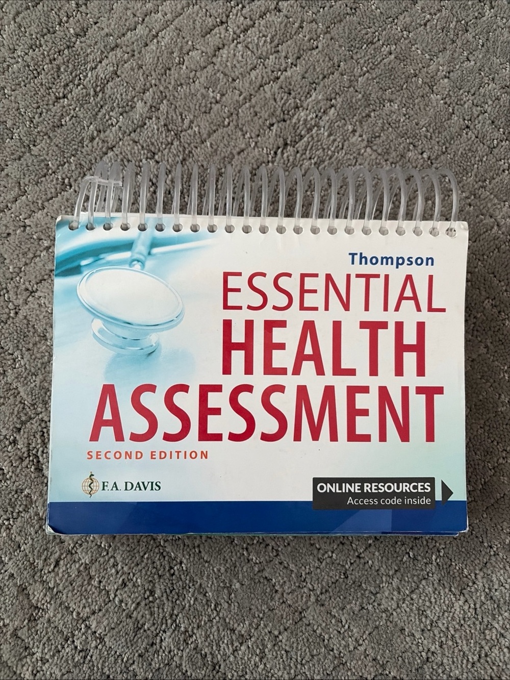 Essential Health Assessment Spiral-bound by Thompson Janice 2nd Edition Good